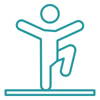 Balance and fall prevention icon