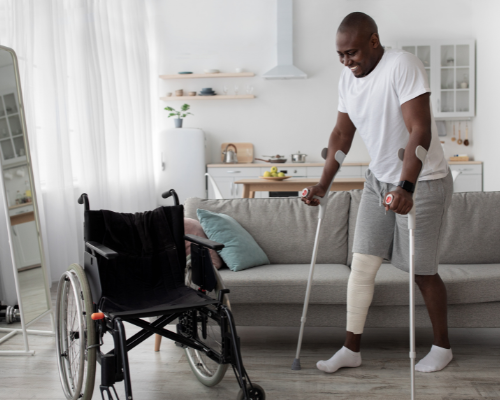 Post-surgical patient in rehabilitation
