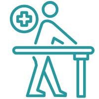 Workers compensation physical therapy rehabilitation icon